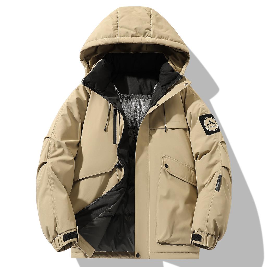 Spring and Autumn New Hooded Jacket Couple Outdoor Mountaineering Jacket Waterproof and Windproof Cotton-padded Coat