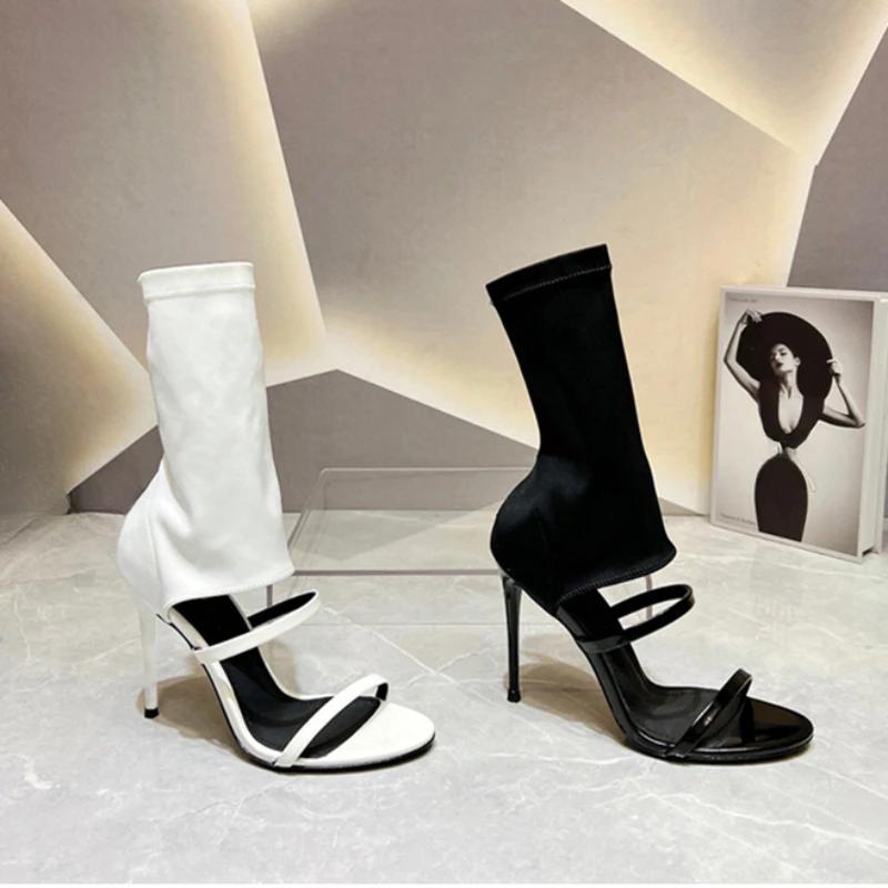 Sommer Neu Lässig Mode Eckige Zehe Dicker Absatz Offene Zehe Schnalle Einfarbig Bequem Sexy Bankett Damenschuhe