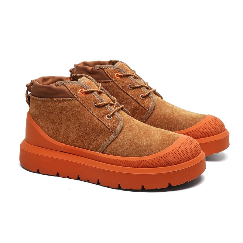 

Унисекс толстая подошва плюс бархат теплые полуботинки Martin Snow Boots 3338 44-Male красный/каштановый