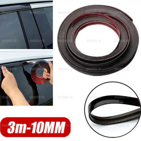 9.8FT Car Door Side Chrome Plated Trim Strip Protector Tape Sticker Accessories