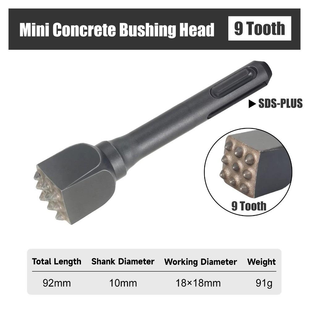 3/4/6/9 Tooth Electric Concrete Bushing Head Round Handle Electric Hammer Chisel Drill Concrete Bushing Head Cement Floor Chisel