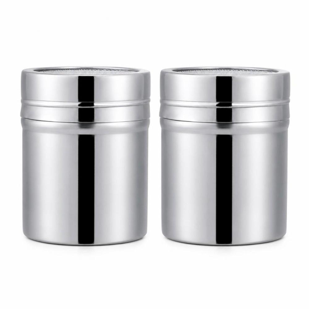 2Pcs 401 Stainless Steel Sealed Storage Jar 120ml/240ml/330ml Lid Included Coffee Grounds Container Tea Canister Travel Use