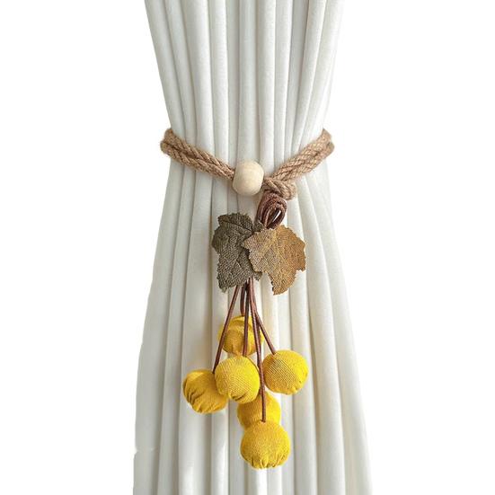 Halloween Pumpkin Curtain Tieback Farmhouse Adjustable Strap Fruit Vegetable Decorative Drape Window Curtain Holder Holdbacks Curtain Accessories