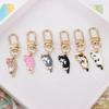 Korean Style Kitten Charm Zinc Zinc Alloy Keychains Animal  Fashion   Student