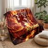 Coperta in Flanella Personalizzata con Nome Testo Manchester United Logo Calcio Plaid in Pile Personalizzato Regalo Speciale per Divano Camera da Letto Casa