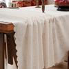 Lace Tablecloth, Wedding Rectangular Table Cloth, Vintage Embossed Floral Lace Table Cover for Tea Party Reception Home Decor