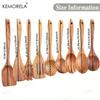 9PCS Acacia Wood Kitchen Utensils Set - Natural Wood Cooking Spoons, Spatulas, Noodle , Non-Stick, Durable Wooden Cookware