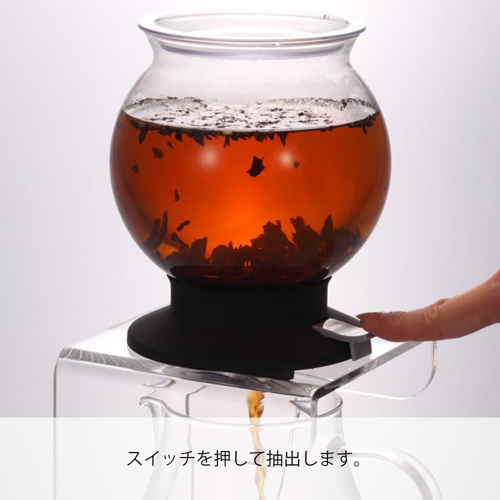 Hario Tea Dripper and Server Set with Largo Stand, Practical Capacity Dripper 800ml, Pitcher 800ml, Gift Wrapping Included, Model Number TDR-8006T