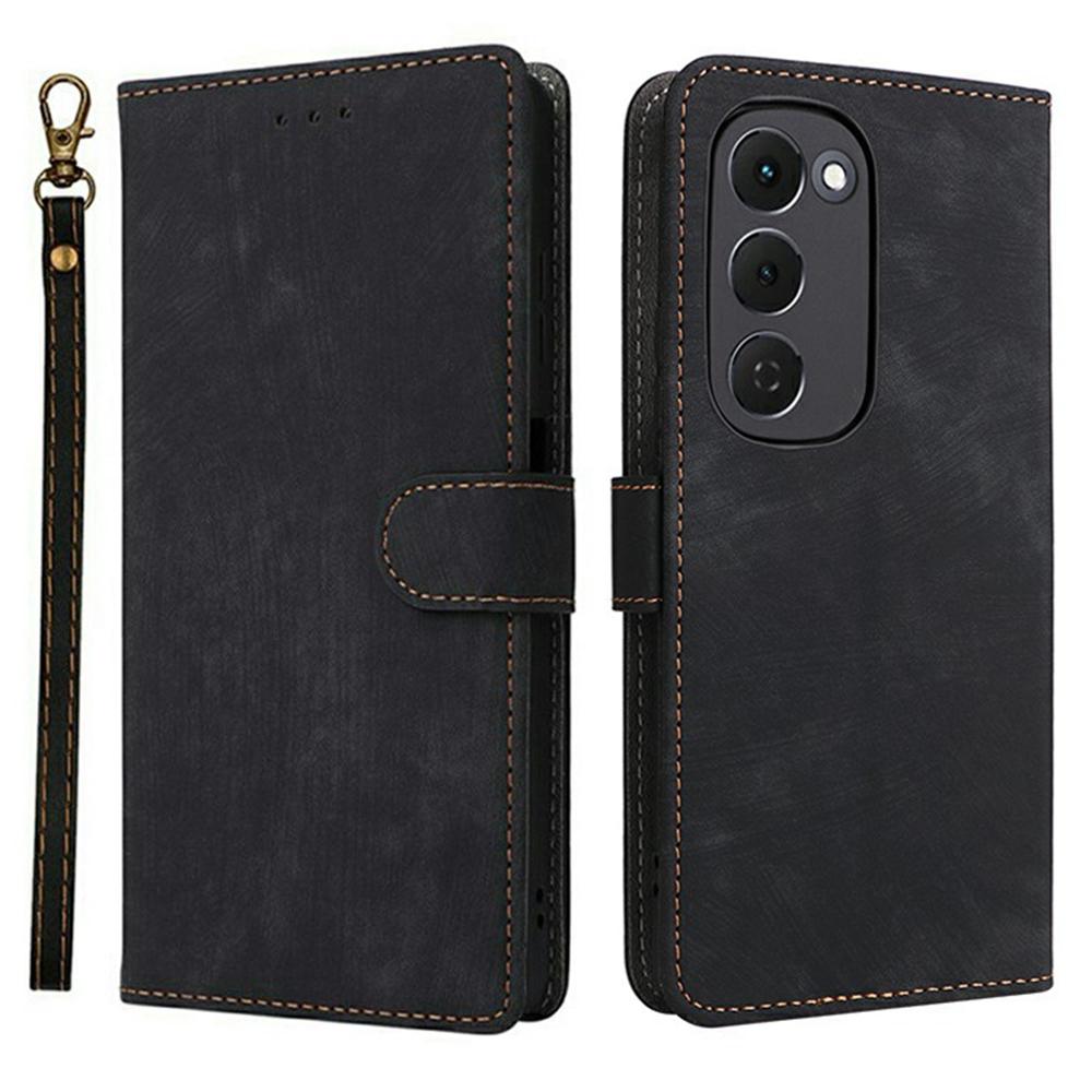 For TECNO Spark 40 Pro+ 4G KM7 Case Wallet RFID Blocking PU Leather Phone Cover Stand with Strap