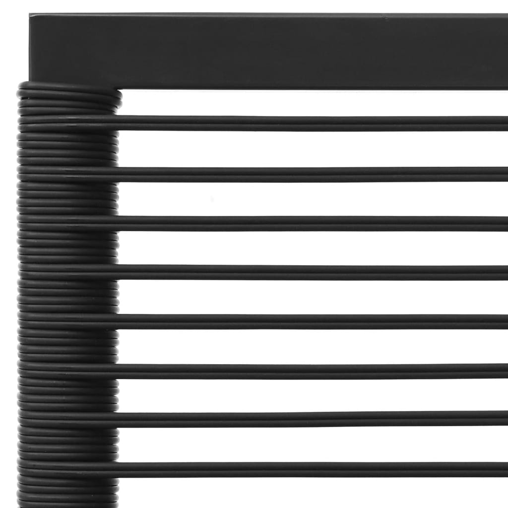 6 Piece Garden Lounge Set In Black and Gray Poly Rattan