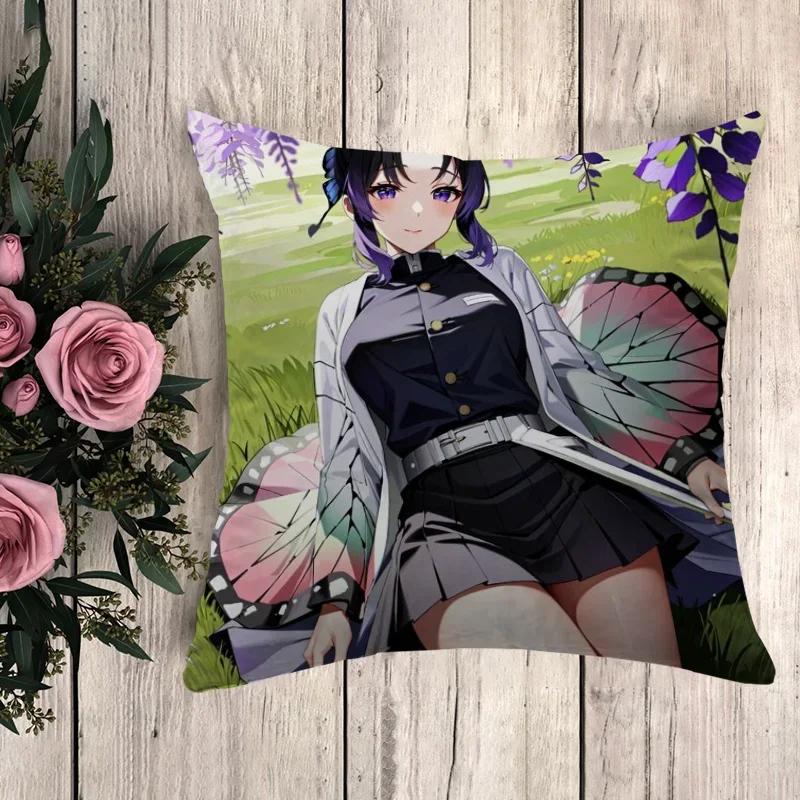 Pillow Demon Slayer Decorative Pillows for Sofa Pillowcase Decor  Cushion Cover X Car Decoration Pillowcases  Fall