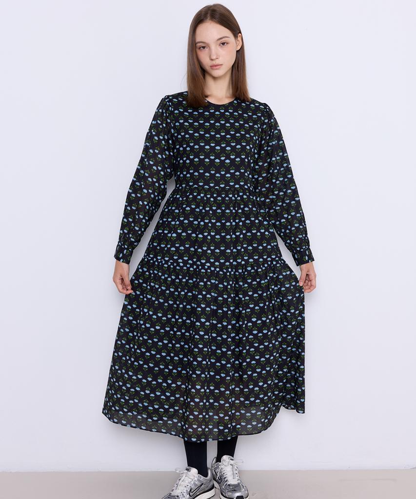 Manavis Seven Spore Long Dress [Black]