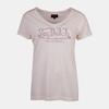Women's V-neck T-shirt with Rhinestones and Heathered Logo