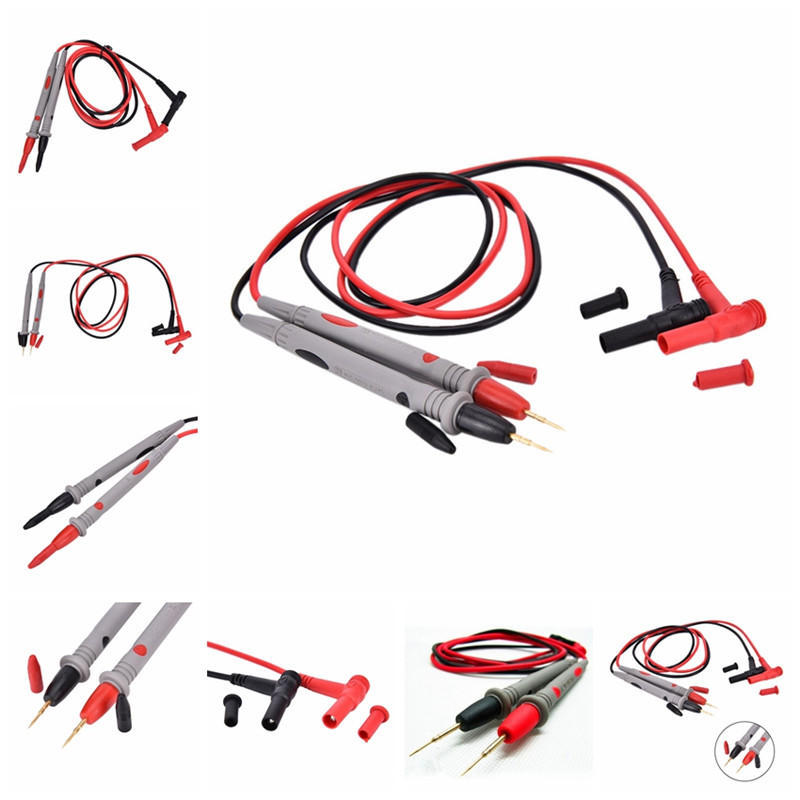 2pcs 20A 1000V Large Special Gold-plated Copper Needle Tip Universal Digital Multimeter Test Lead Probe Wire Pen Cable
