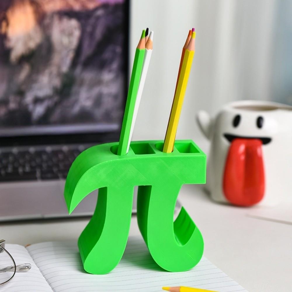 Math Festival Pi Pen Holder Green Stationery Box Multifunctional 3.14 Pi Day Gift Desktop