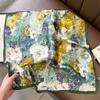 Women Handkerchief 100% Silk Scarf Small Neck Scarves For Ladies Square New Luxury Brand Bag Scarfs Female Head Bandana