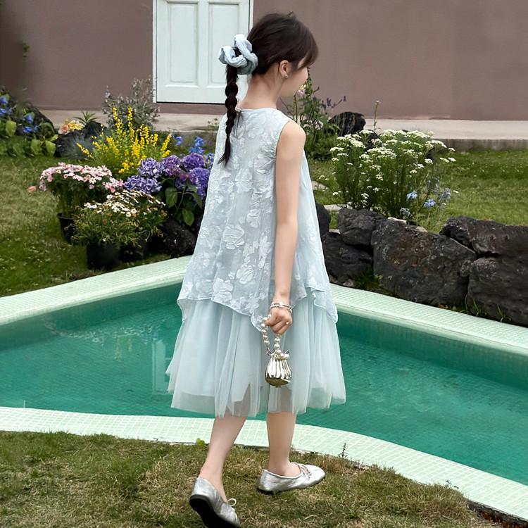 Girls' Jacquard Casual Dress