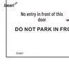 Anseri 'No Parking' Safety Sign