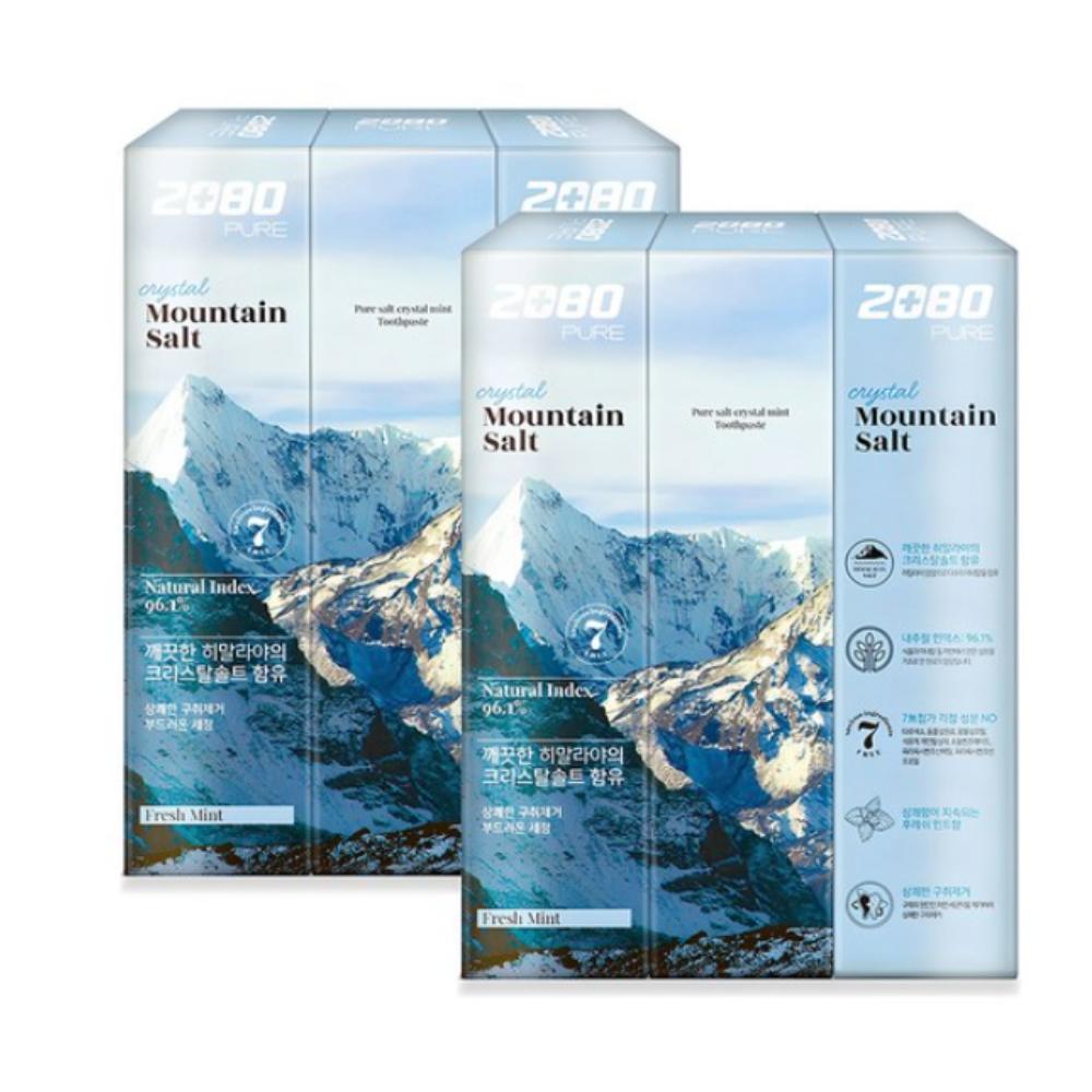 

2080 Pure Toothpaste Crystal Salt White Fresh Mint 150g (6-Pack)