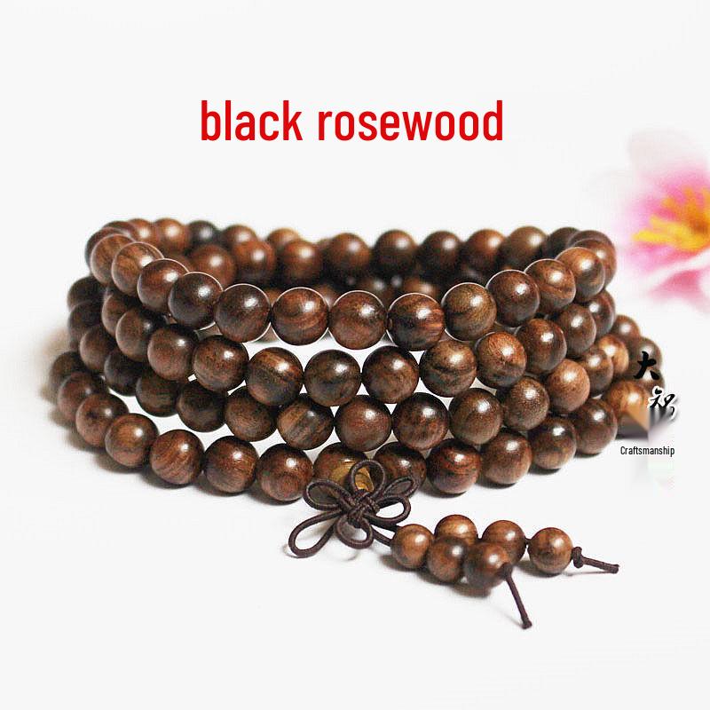 

Браслет из буддийских бусин из черного дерева и красного сандала с вьетнамским агаровым деревом, палисандром, золотистым и зеленым сандалом, 6 мм/8 мм, 108 бусин. 8mm