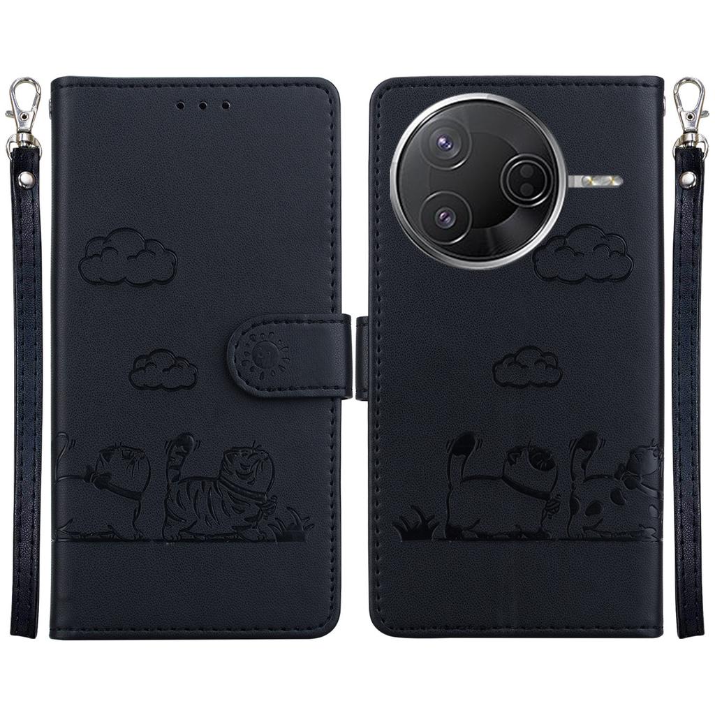 For Xiaomi Poco F7 Pro 5G/F7 Ultra 5G/Redmi K80 Pro 5G/K80 5G Case RFID Blocking Kitten Pattern TPU+PU Leather Phone Cover