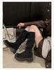 Frosted~ Soft leather boots women's 2025 autumn new belt buckle knight boots but knee two wear tall boots