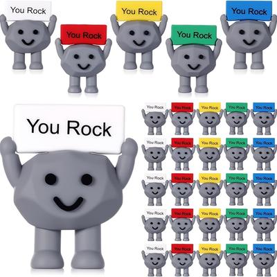 25pcs Mini Rubber Stone Positive Gifts Mini Rock Stones Decorations and EncouraSynthetic Gemstoneent Birthday Motivational Gifts