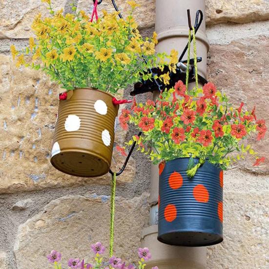 Sztuczny Fioletowy Kwiat Realistyczna Gałązka Sztucznego Kwiatu Dekoracja Stołu na Przyjęcie Weselne do Domu Biura Wewnątrz na Zewnątrz Sztuczne Kwitnące Rośliny