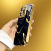 Deep Blue Gold High-end Phone Case Electroplated Glass TPU PhoneCase for iPhone 17 16 15 14 13 12 11pm Pro Plus Dropresistant