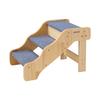VEVOR Wood Pet Stairs, 3-Step Dog Stairs for High Beds, Sofa & Cars, 68 Kg Load Capacity, Non-Slip Surface