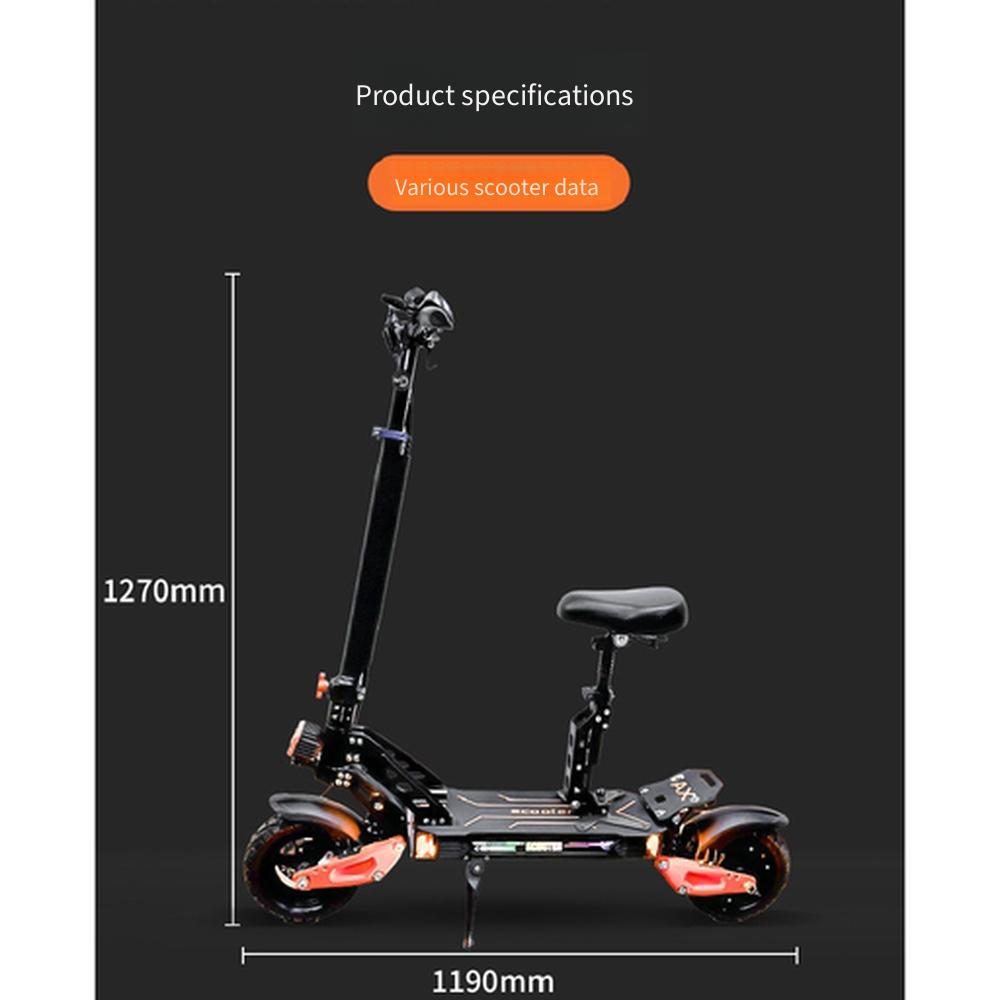 Foldable Electric Scooter for Adults 48V 1000W Card Swipe Lock LED Large Digital Display