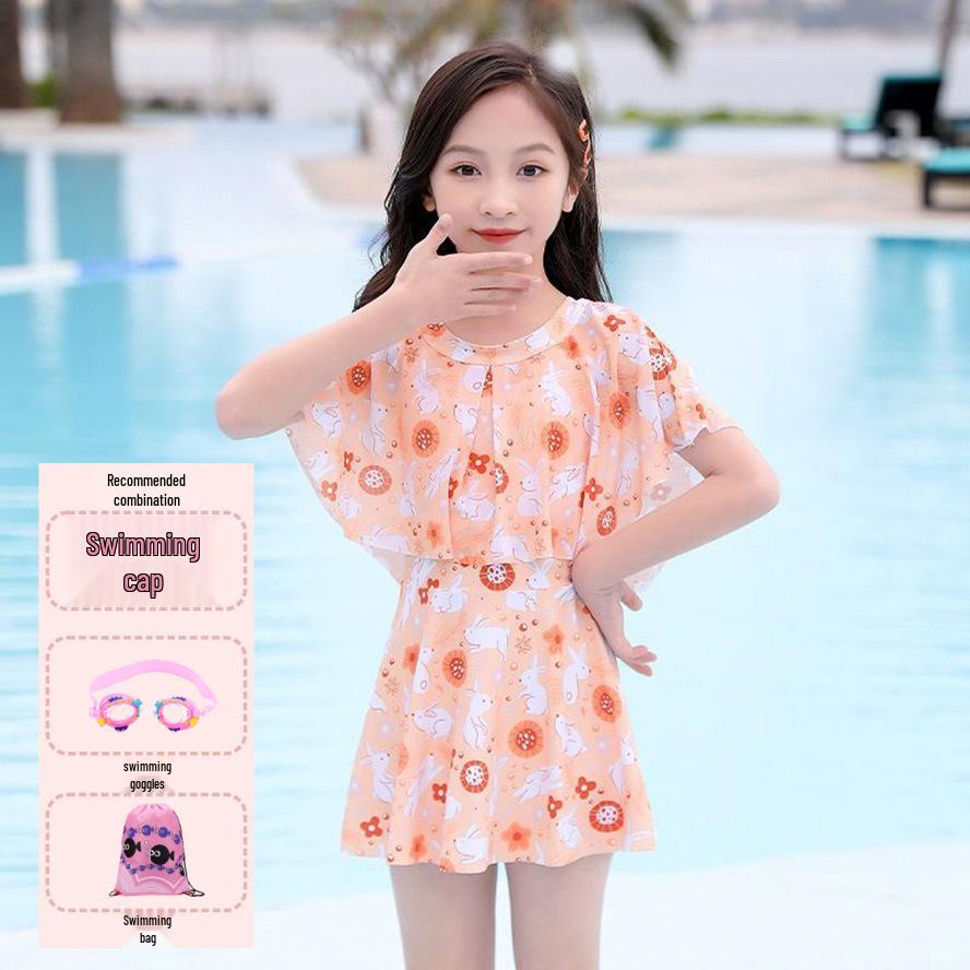 

Girls Summer 2024 One-Piece Princess Swimsuit - Cute Casual Swimwear for Kids in Small, Medium, and Large Sizes. 3XL (125-135cm, 55-65kg)
