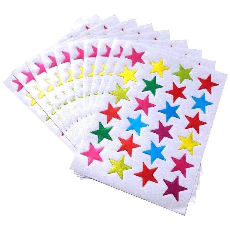 

10 шт./компл., золотые, серебряные наклейки с пятиконечной звездой, детские маленькие пятизвездочные наклейки, милые студенческие наклейки 9.5*12.5cm
