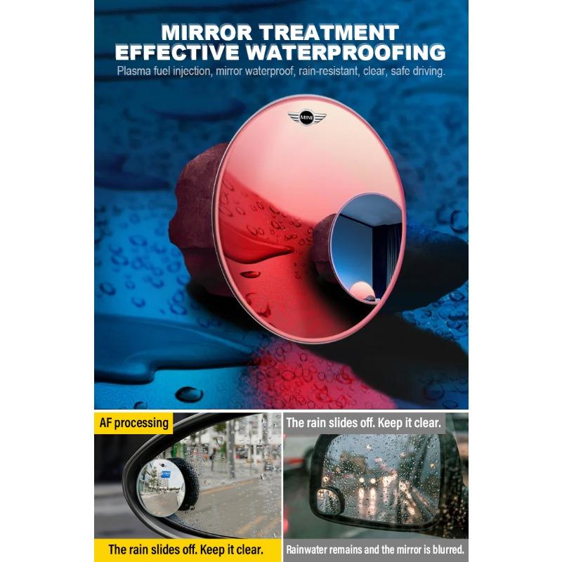 2Pcs Car Blind Spot Rear View Mirror Wide Angle Adjustable Small Round Mirror For MINI Cooper Fridge One F56 R56 R57 R58 R59 R60