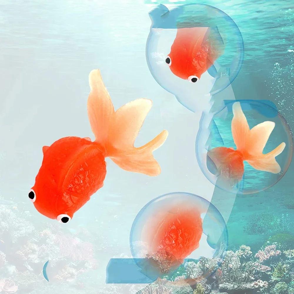 10 Stuks Zeedieren Speelgoed Drijvend Goudvis Speeltjes Diverse Kleuren Fidget Speeltjes Zwembad Spel Stressverlichtend Speelgoed voor Feestartikelen Decoratie