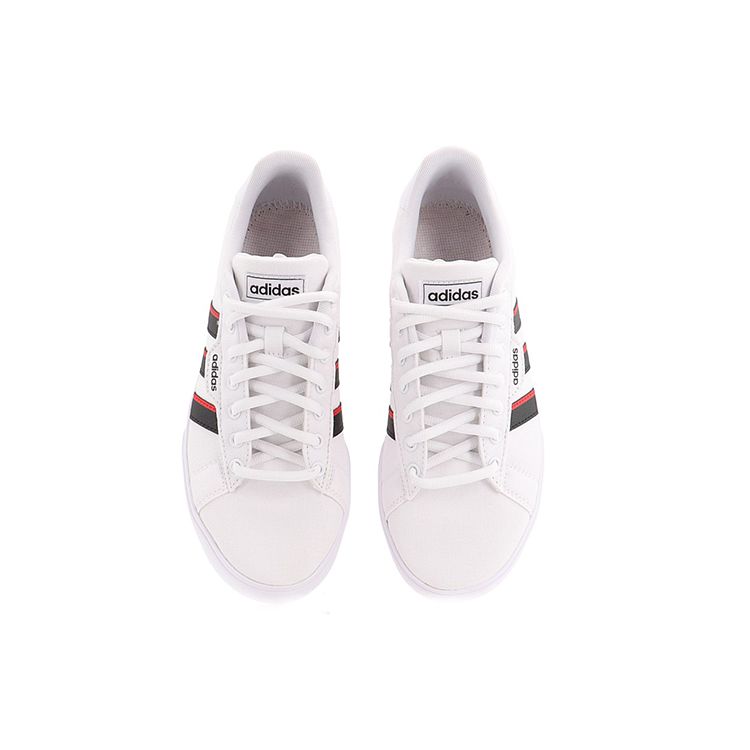 Adidas Neo Daily 3.0 Canvas Slip-Resistant Durable Lightweight Low-Top Skate Shoes Men Sneakers White Black Red FZ3272