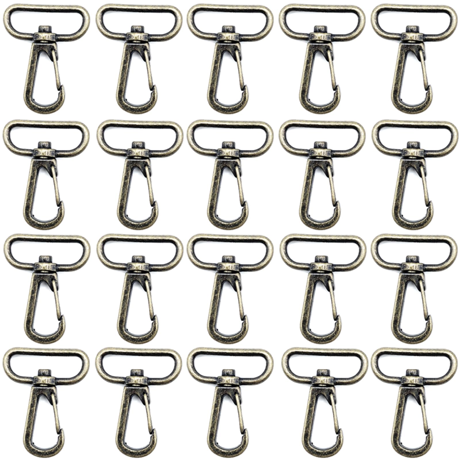 

Магазин деталей для рукоделия Застежки-карабины 25 мм, 20 штук, Плечевой ремень, Брелок, Античное золото