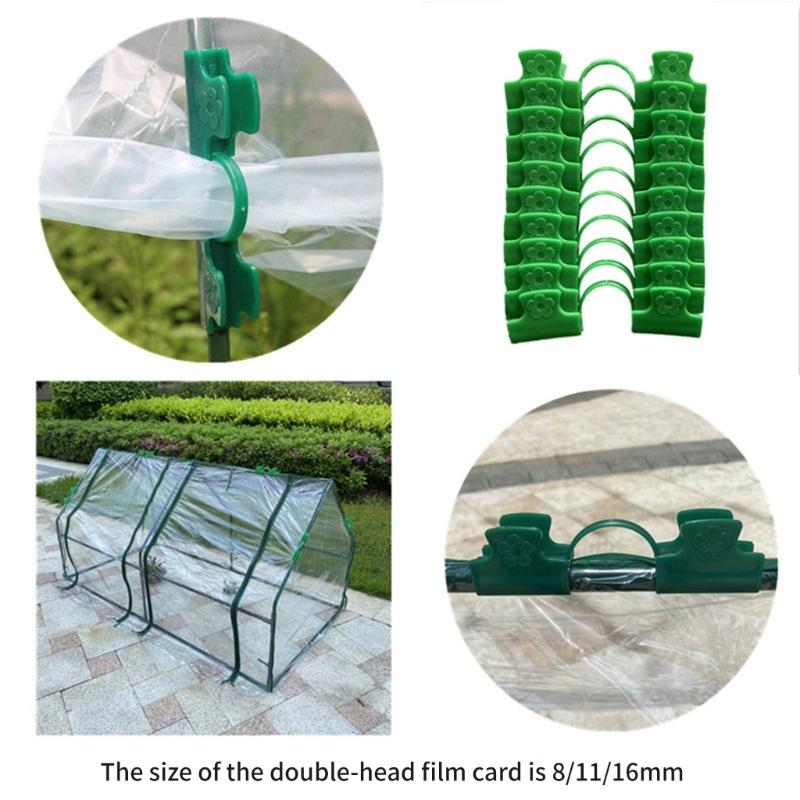 50Pcs Greenhouse Clamp Nonslip Plant Film Garden Hoop Clips Replacement For Securing Film Shade Net Plant Tunnel