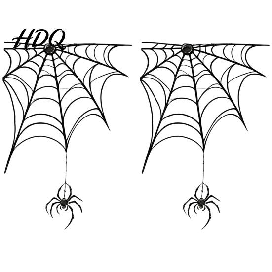Waterproof PVC Wall Decals Halloween Spider Web Static Window Stickers Clings for Scary Party Decorations Glass Doors And Windows Home Store Indoor