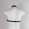 Sexy PU Leather Harness Lingerie Chest Harness Woman Black Sexy Cage Bra Punk Bondage Harajuku Festival Accessories Rave Outfit