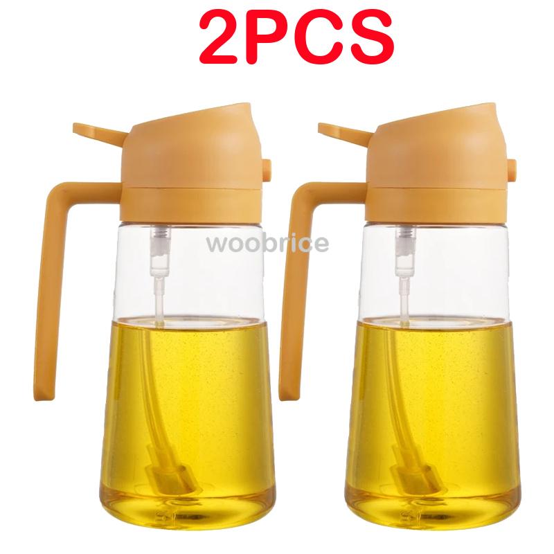 2in1 500ml Plastic Spray Oil Sprayer Bottle Spray Oil Dispenser Salad BBQ Kitchen Baking Roasting Camping Picnic Kitchen Tool
