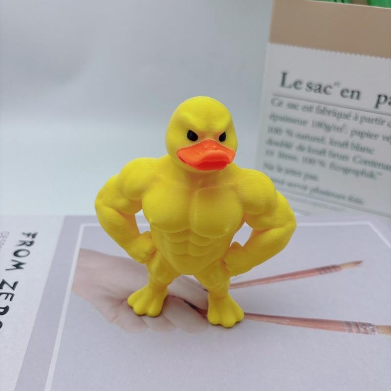 Статуэтка Мышечная Утка, 3D-печатное Новое Настольное Украшение, Веселое Рождественское и Хэллоуинское Украшение для Дома для Мускулистых Мужчин