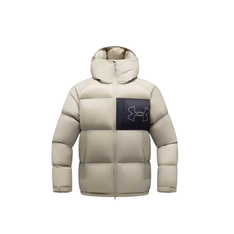 Under Armour Urban Outdoor Series Hiking Warm Comfortable Skin-Friendly Windproof Down Jacket Unisex Jacket Clay-Gray 14432143-0072