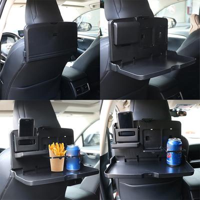 1Pc Portable Car Dining Table Folding Food Cup Tray Car Interior Storage Shelf Back Seat Cup Holde Multi-Function Car Auto Parts