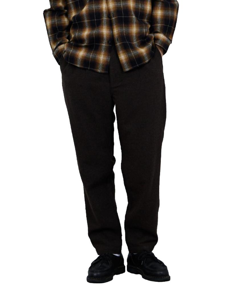 Dickies Men's Easy Pants with Elastic Waist, Drawstring, Pockets, Wool Blend, Brown, Size M