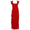 2026 European and American style eBay autumn and winter new sexy fashion backless suspender medium and long split dress