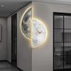 Nordic Wall Clock Minimalist Morden Design Luxury Corner Clocks Voice Controlled Interior Wall Lamp Living Room Decorations