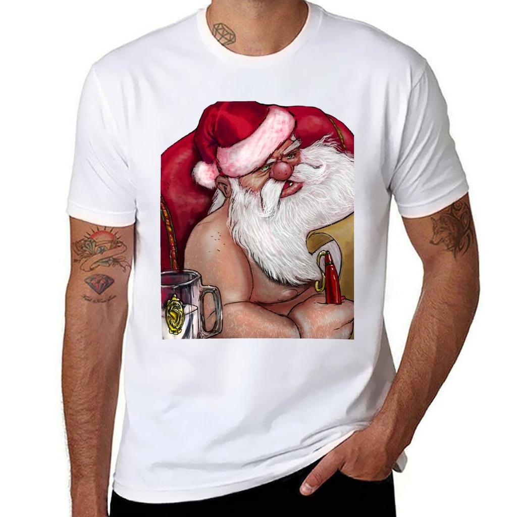Santa and the Naughty or Nice List TShirt Plus Size Everyday Tee Shirt