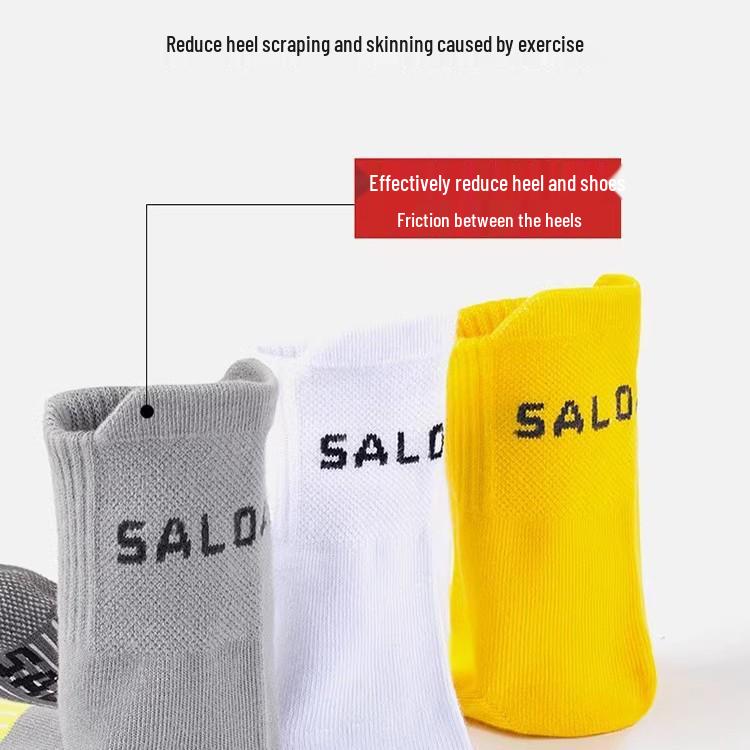 Men's Mid-Calf Cotton Sports Socks - Sweat-Absorbing & Breathable for Running & Badminton (Spring/Autumn)