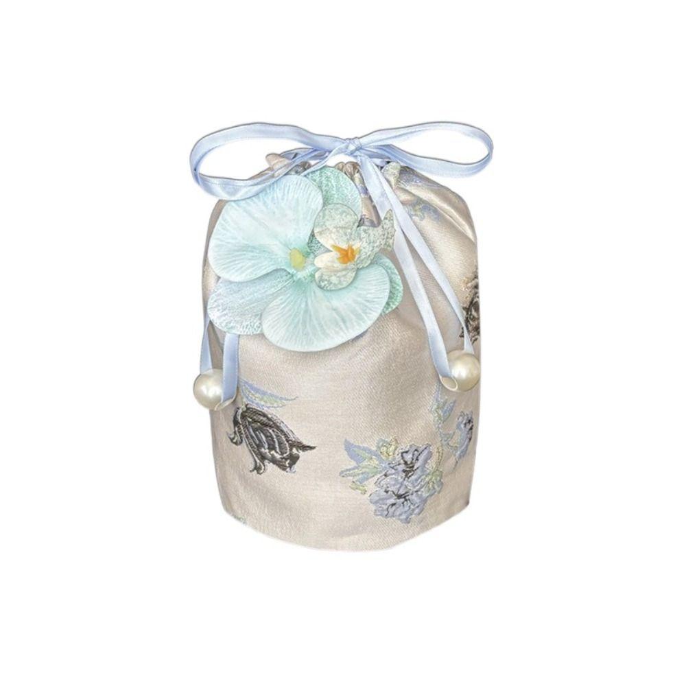 Printing Chinese Style Handbag Temperament Small Item Pouch Sweet Tassel Knot Wrist Bag  Women